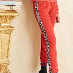 BRAND NEW Wildfox Red Python Track Sweatpants XS